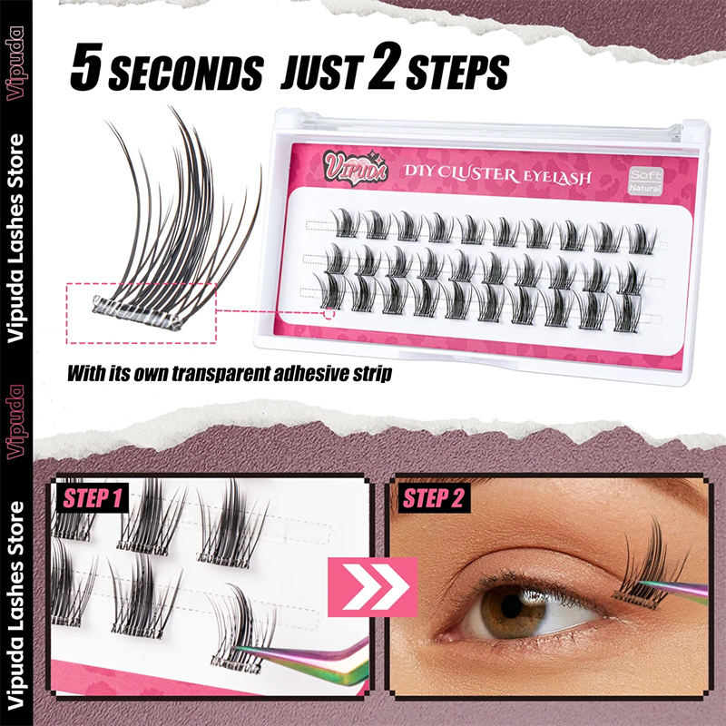  Self-adhesive Lash Cluster Manga Diy Lash Extensions