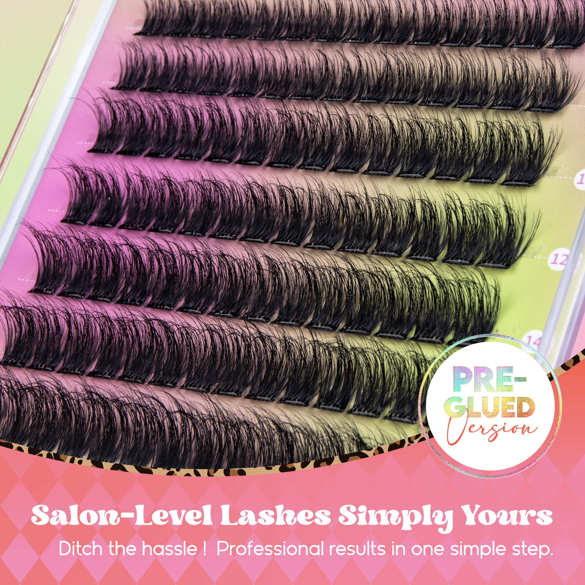 VYRILA Self Adhesive Lash Clusters No Glue Needed DIY Eyelash Extensions Portable Pre Glued-Muse Lashes