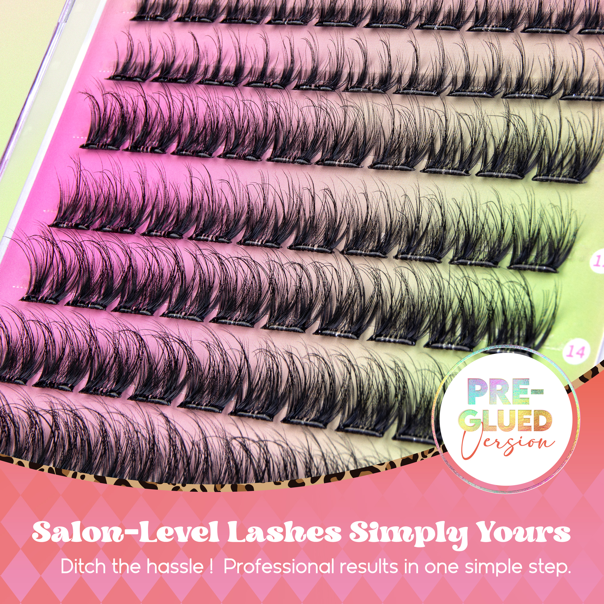 VYRILA Self Adhesive Lash Clusters No Glue Needed DIY Eyelash Extensions Portable Pre Glued-Joy Lashes