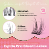 VYRILA Self Adhesive Lash Clusters No Glue Needed DIY Eyelash Extensions Portable Pre Glued-Charm Lashes