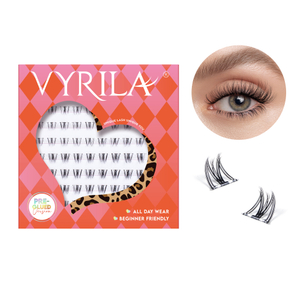 VYRILA Self Adhesive Bottom Lash Clusters No Glue Needed DIY Eyelash Extensions Portable Pre Glued Bottom Lashes ZE93