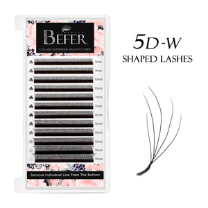 5D W Shape Eyelash Extension Natural Soft False Lashes