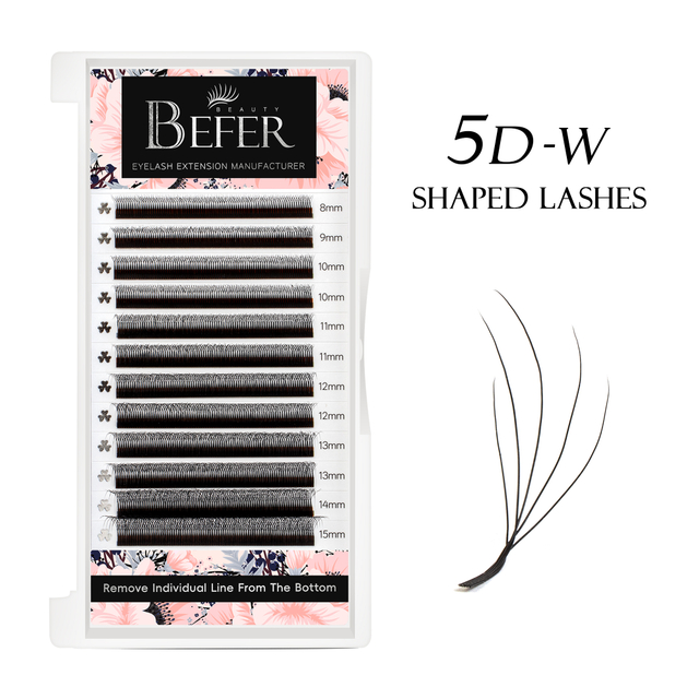 5D W Shape Eyelash Extension Natural Soft False Lashes
