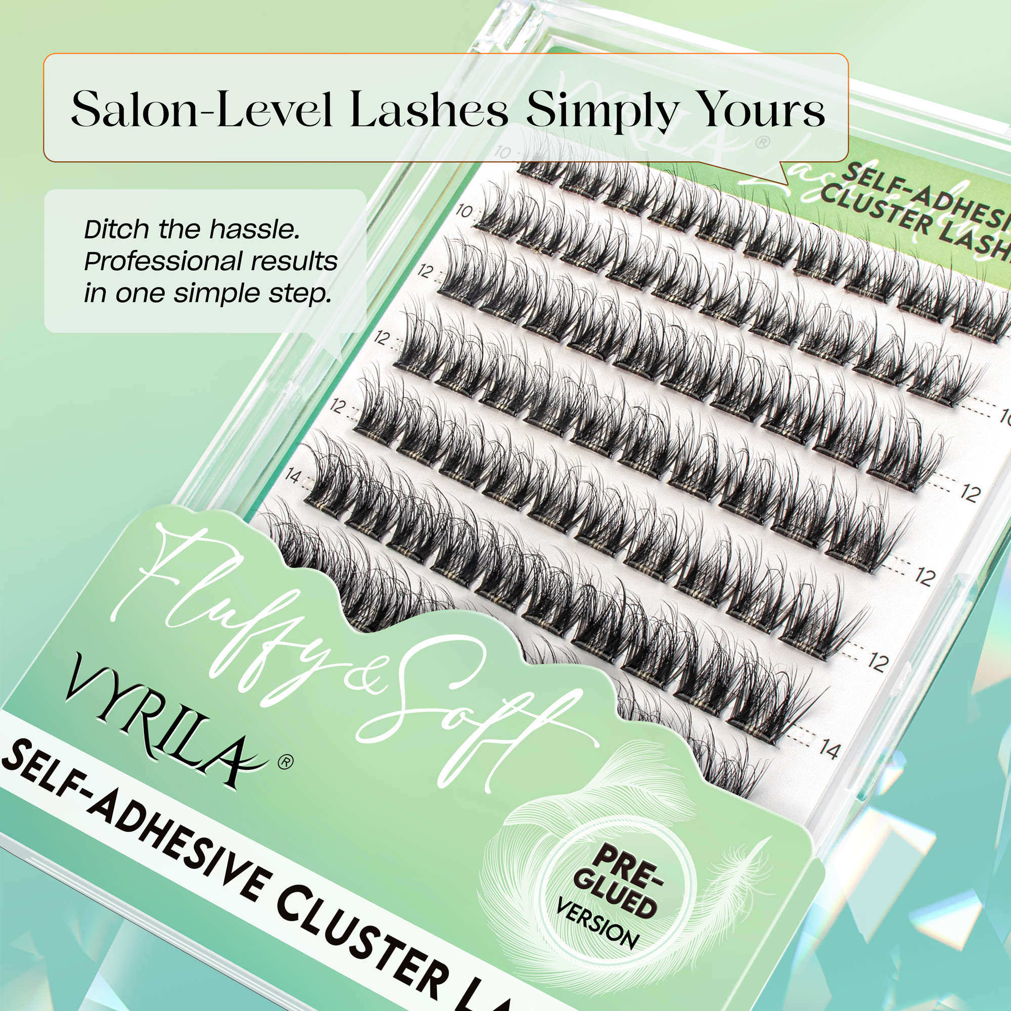 VYRILA Self Adhesive Lash Clusters No Glue Needed DIY Eyelash Extensions Pre Glued-Joy