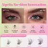 VYRILA Self Adhesive Lash Clusters No Glue Needed DIY Eyelash Extensions Portable Pre Glued-Hush Lashes