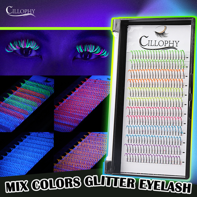 Mix Caolors Glitter Eyelash Extension Para sa Party