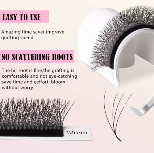 4D W Shape Eyelash Extensions