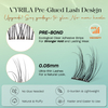 VYRILA Self Adhesive Lash Clusters No Glue Needed DIY Eyelash Extensions Pre Glued-Charm