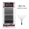 BEFER 6D W Shaped Premade Fans Eyelashes Extensions
