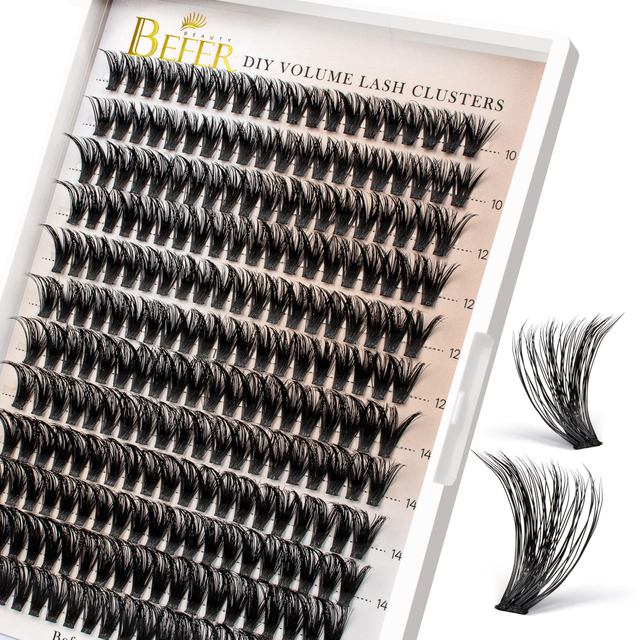 Fluffy 60D Thick Lash Clusters D Curl Individual Lashes