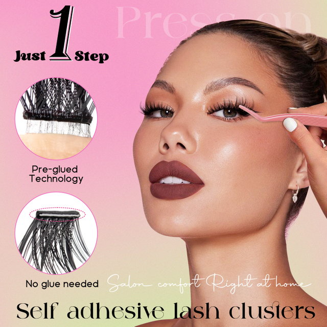 Pre-glued Lash Clusters Lash Tweezers Self Adhesive Lash