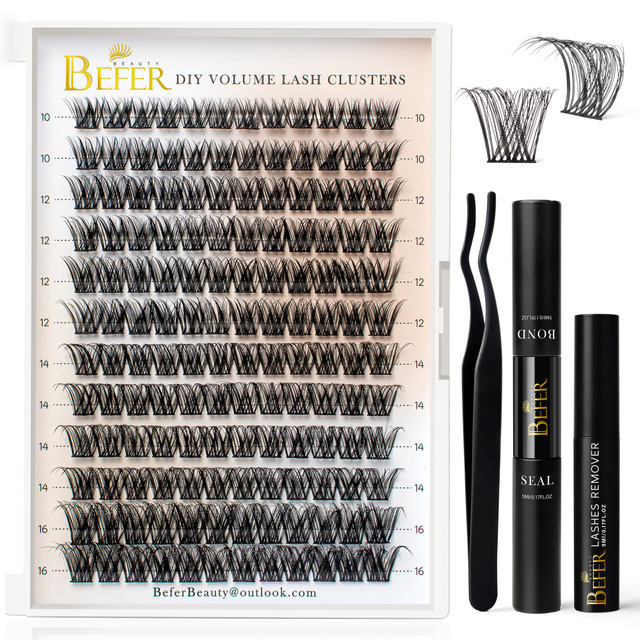 D Curl Eyelash Clusters DIY Individual Lashes Cluster kit