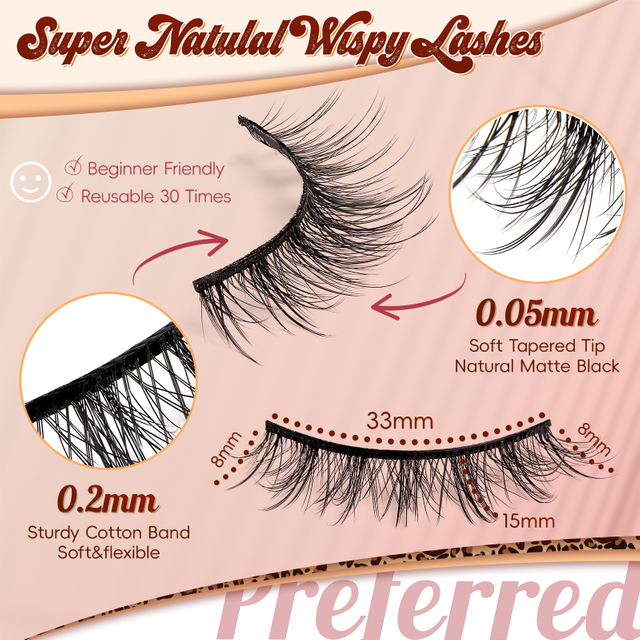 Wispy Lashes Fake Lashes Natural Eyelashes Strip Lashes