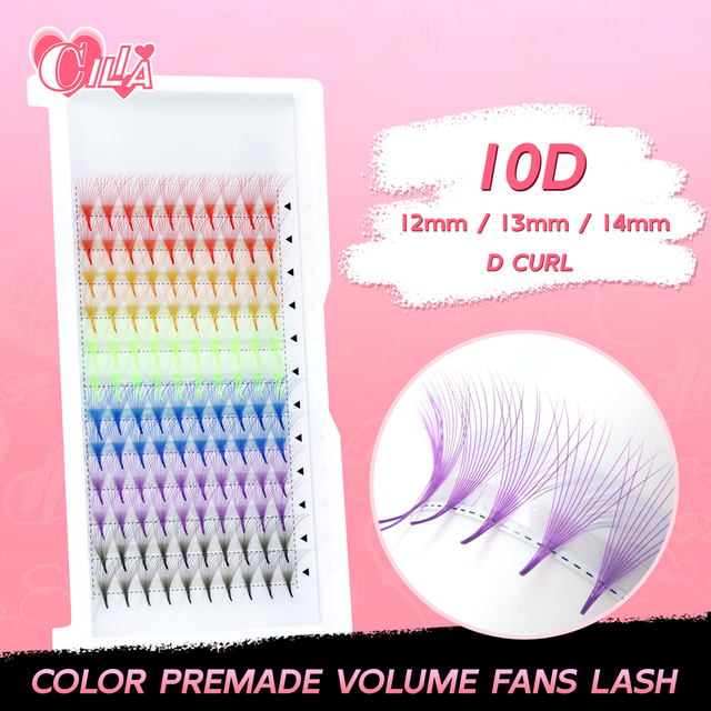 10D Premade Eyelash Extensions 12-14mm Colored Lash Extension