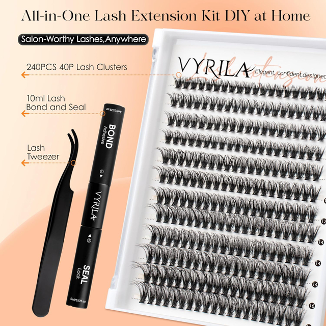 Lash Clusters Kit with Lash Bond and Seal DIY Lash Extension