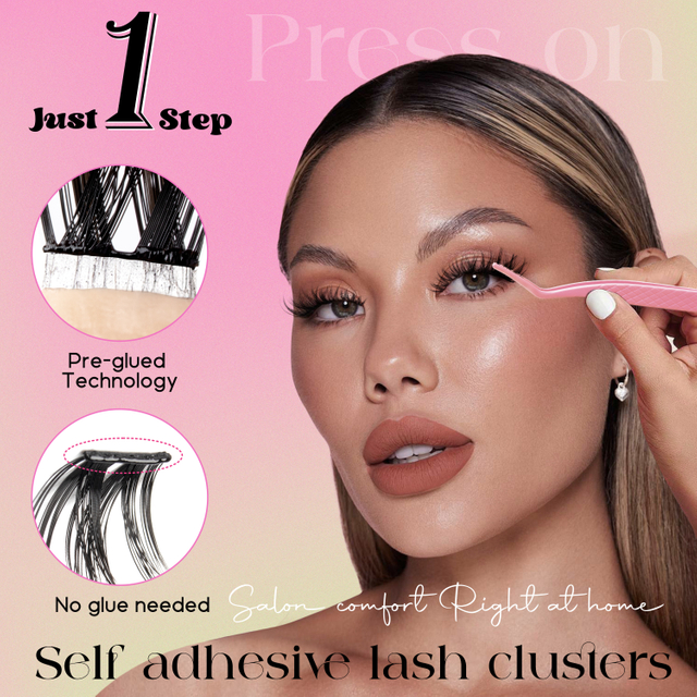 No Need Glue No Need Remover Lash Clusters Press-on Lash