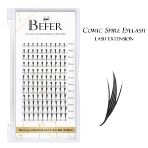 BEFER Comic Spire Eyelashes Elf Automatic Flowering Premade Fans Eyelashes