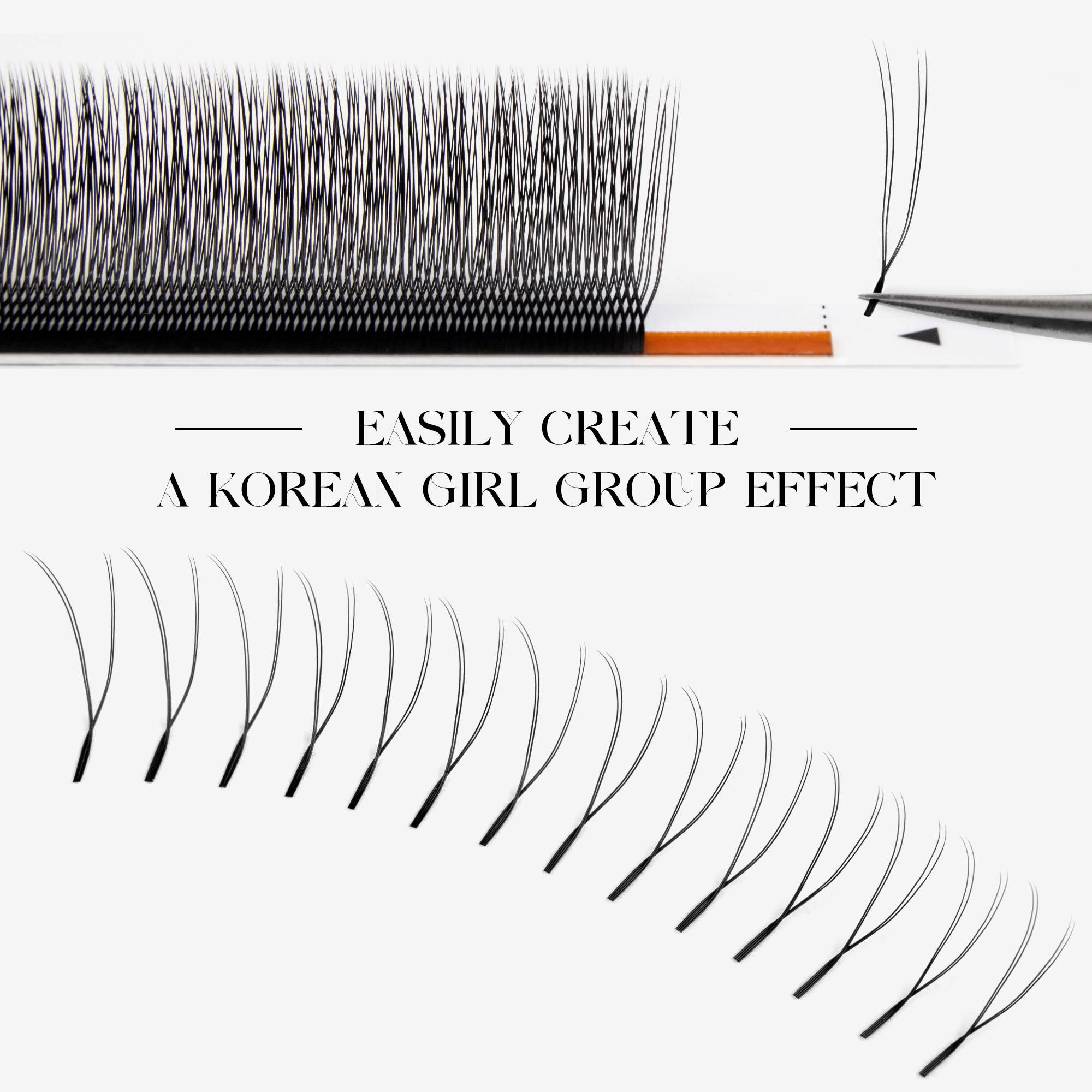 BEFER U Shape YY Lashes U YY Lash U Lash Shape Eyelashes Extensions Shaped Bloom