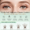 VYRILA Self Adhesive Lash Clusters Brown Colour lash clusters No Glue Needed DIY Eyelash Extensions Pre Glued-Hush