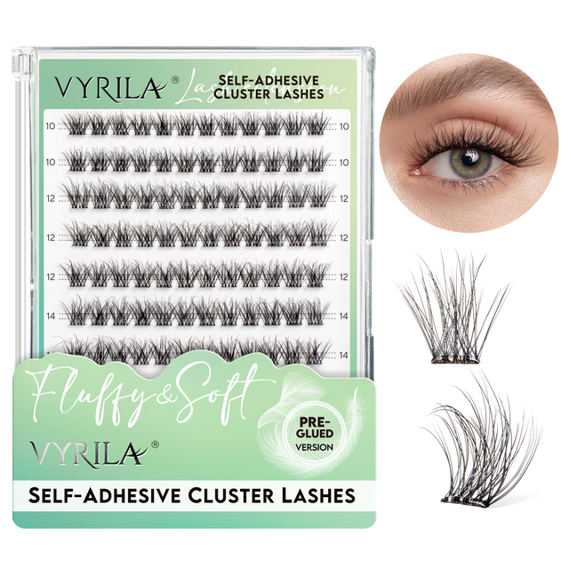 VYRILA Self Adhesive Lash Clusters No Glue Needed DIY Eyelash Extensions