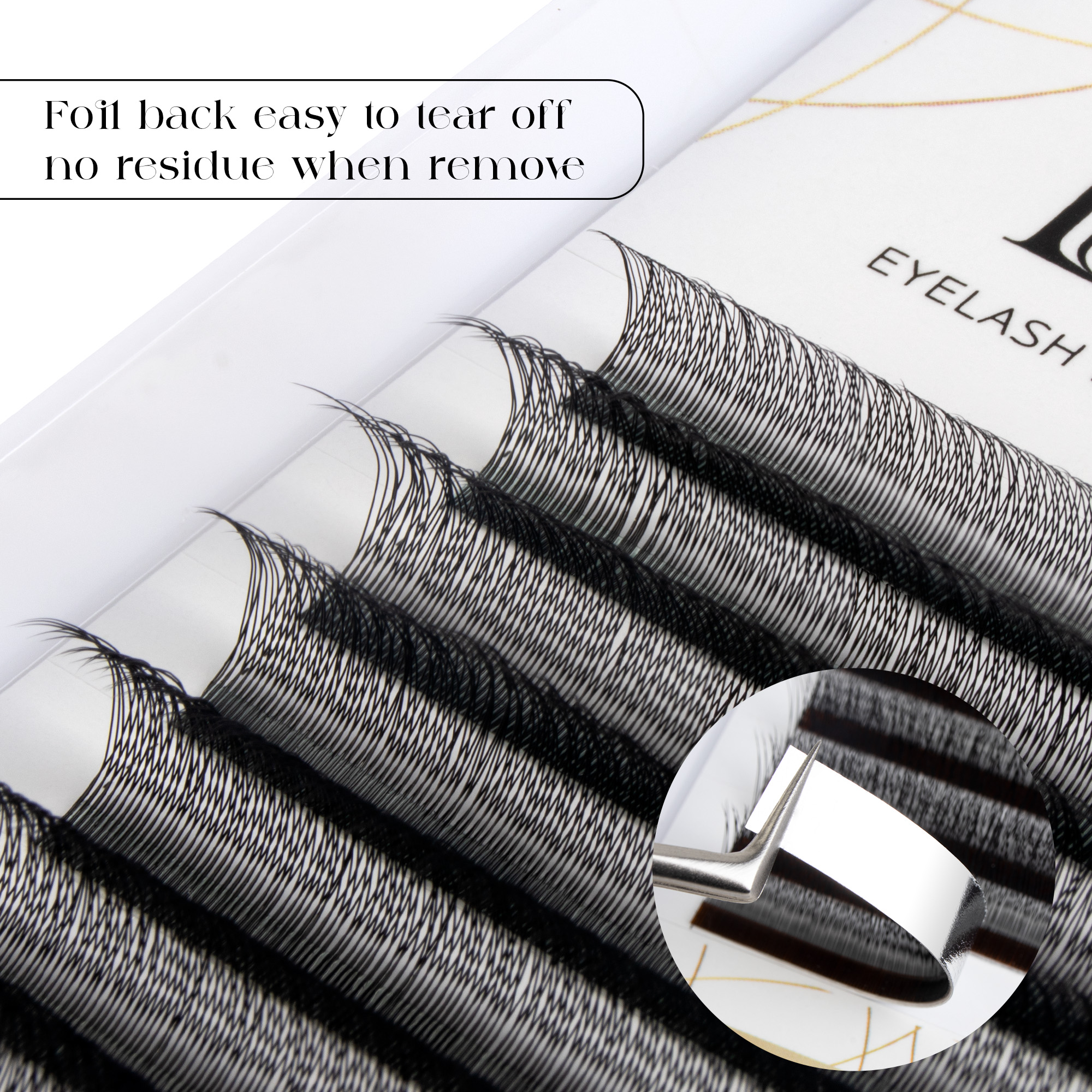 BEFER 2D Y Single Tip Eyelash Extension Smaller Spacing 2D W Shape Eyelash Extension Narrow 2D Lashes