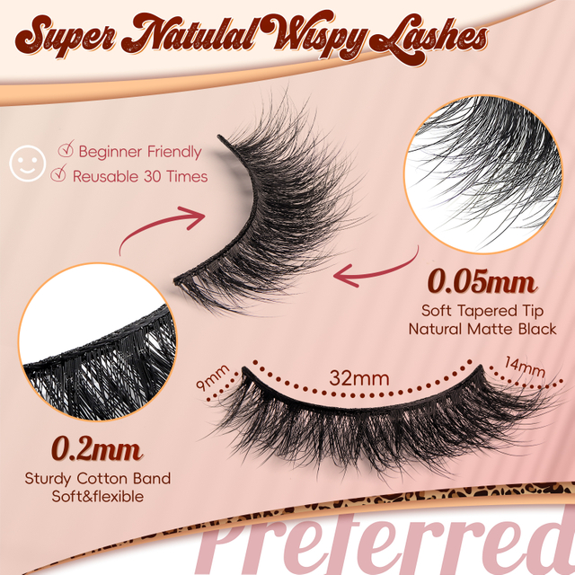 Eyelashes Natural 5 pairs False lashes Fake Eyelashes