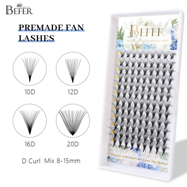 D Curl Eyelash Extensions Premade Fans Lash Extensions