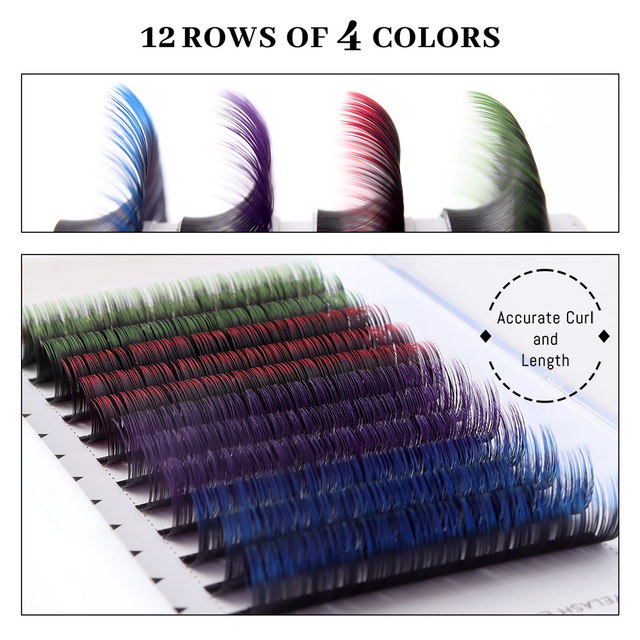 Natural Lash Extesnions Gradient Colorful Eyelash Extension