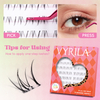 VYRILA Self Adhesive Bottom Lash Clusters No Glue Needed DIY Eyelash Extensions Portable Pre Glued Bottom Lashes ZE94