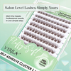 VYRILA Self Adhesive Lash Clusters Brown Colour lash clusters No Glue Needed DIY Eyelash Extensions Pre Glued-Hush