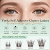 VYRILA Self Adhesive Lash Clusters Brown Colour lash clusters No Glue Needed DIY Eyelash Extensions Pre Glued-Joy