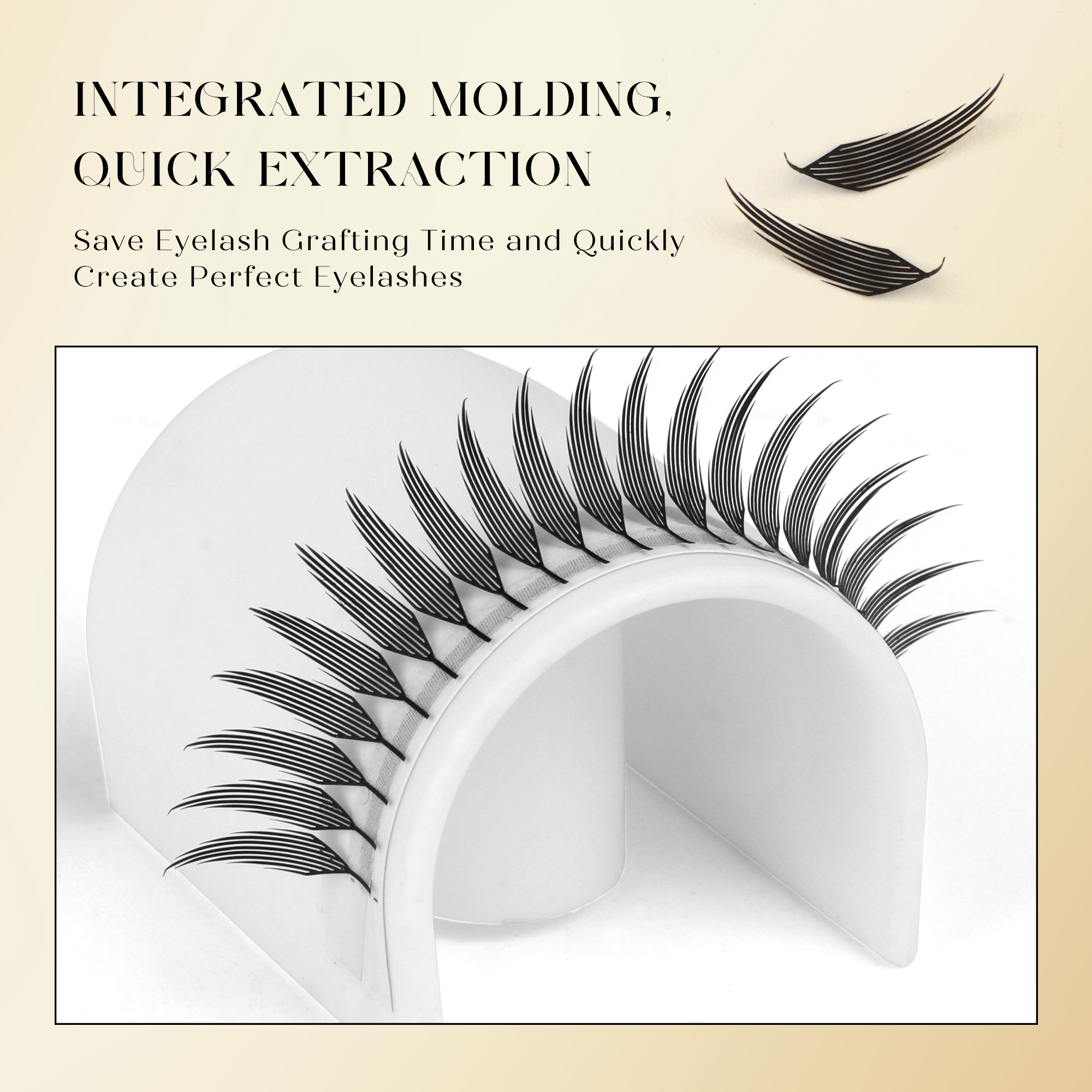 BEFER Comic Spire Eyelashes Pteris Automatic Flowering Premade Fans Eyelashes