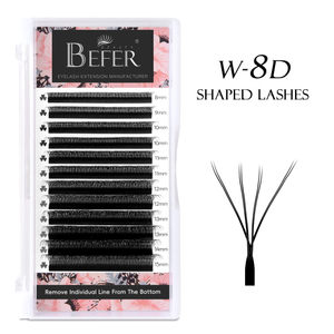BEFER W 8D Shaped Premade Fans Eyelashes Extensions