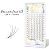 BEFER 4D Premade Fan Lashes Long Sharp Stem Pointy Base Premade Volume Fan 