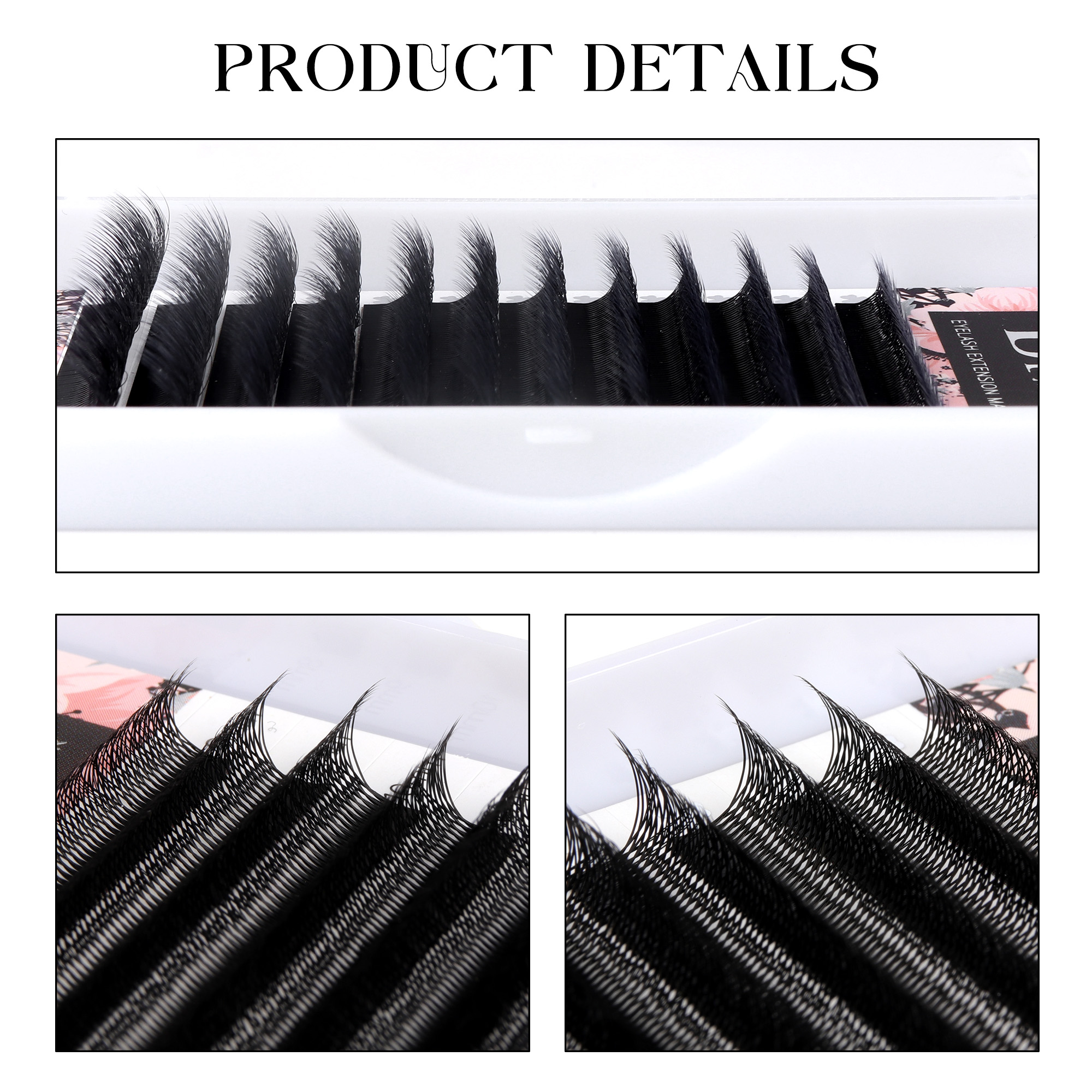 BEFER W 6D Shaped Premade Fans Eyelashes Extensions