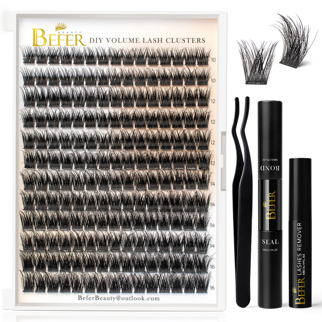 D Curl Eyelash Clusters DIY Individual Lashes Cluster kit