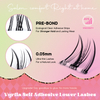 VYRILA Self Adhesive Bottom Lash Clusters No Glue Needed DIY Eyelash Extensions Portable Pre Glued Bottom Lashes ZE93