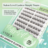 VYRILA Self Adhesive Lash Clusters No Glue Needed DIY Eyelash Extensions Pre Glued-Charm