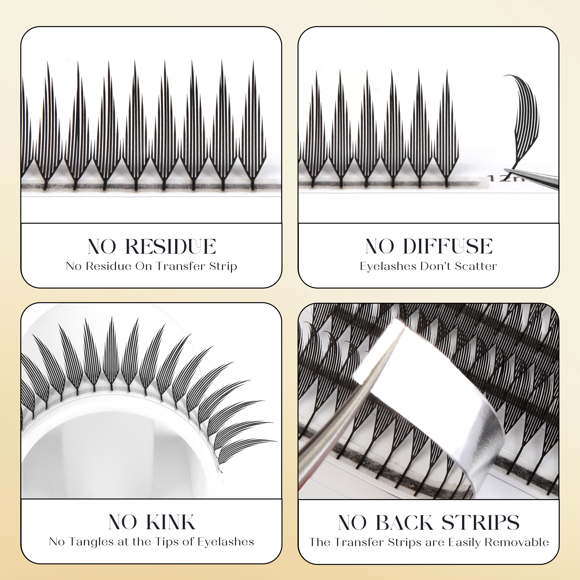 BEFER Comic Spire Eyelashes Automatic Flowering Premade Fans Eyelashes