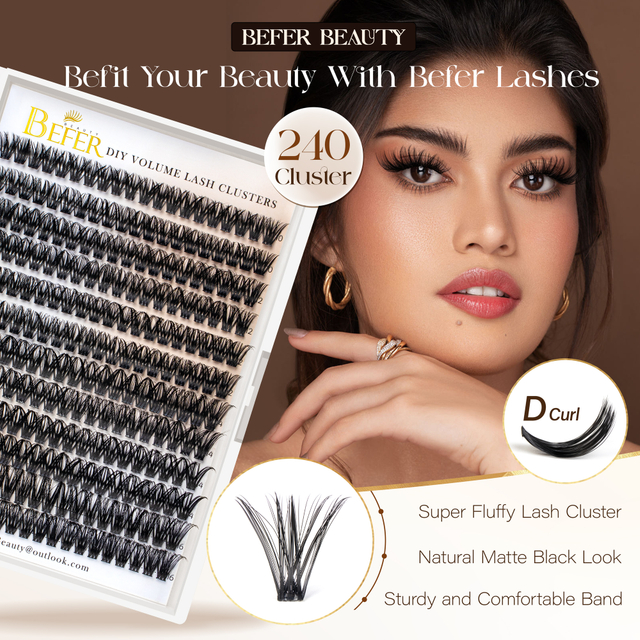 Lash Extension Fluffy Lash Clusters 70P DIY Lash Clusters