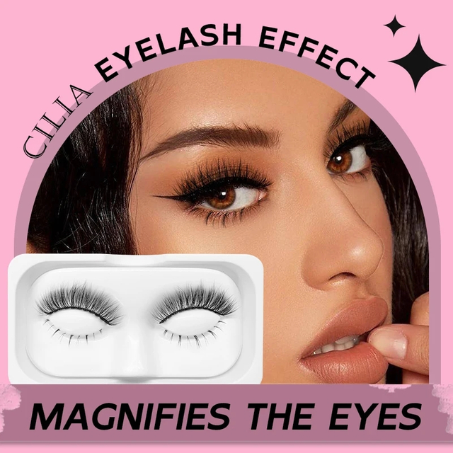 Upper and Lower False Eyelashes Fluffy Lash with Bottom Lash