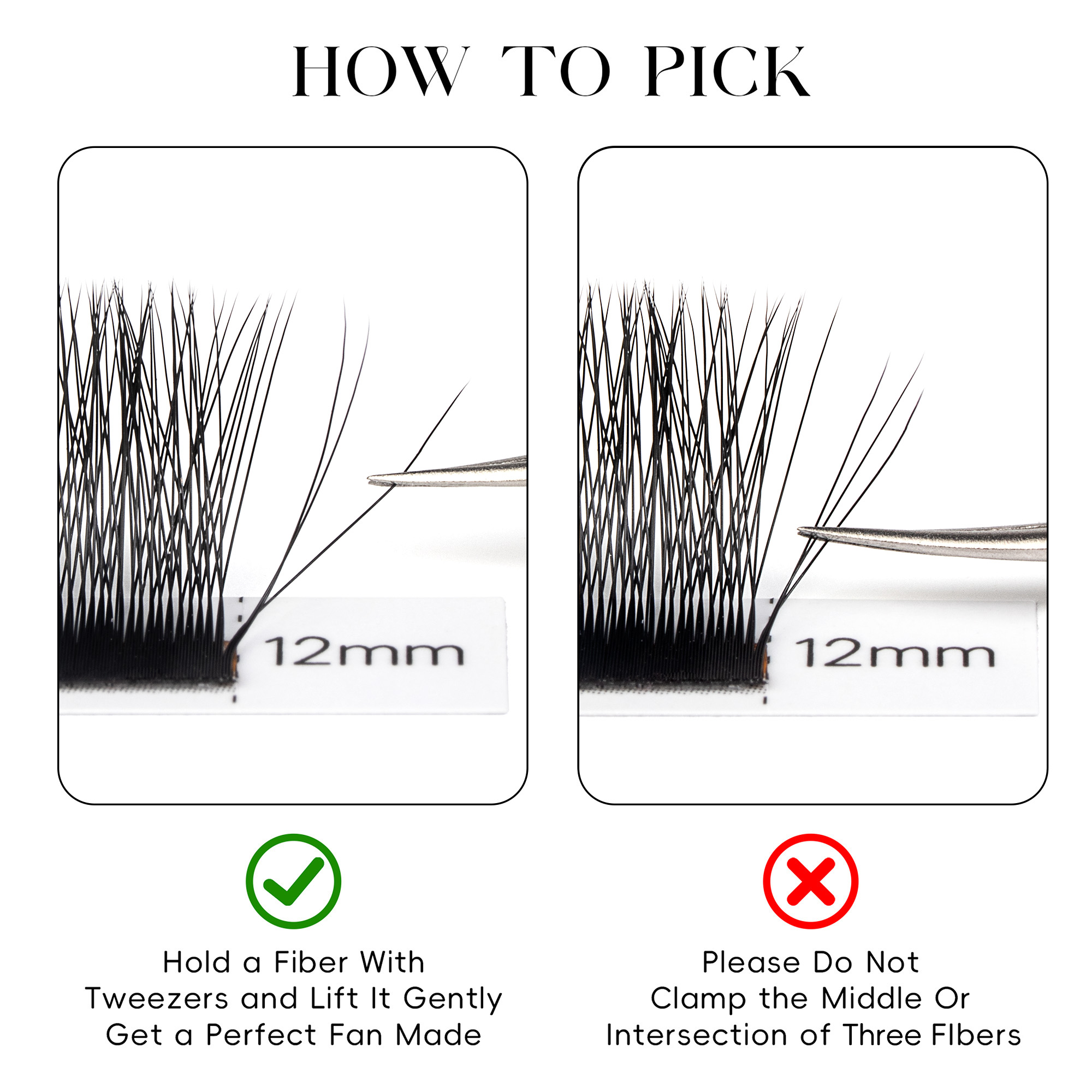 BEFER Narrow 3D W Shape Eyelash Premade Fans Eyelashes Extensions Smaller Opening 3D Lashes