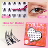 VYRILA Self Adhesive Bottom Lash Clusters No Glue Needed DIY Eyelash Extensions Portable Pre Glued Bottom Lashes ZE93