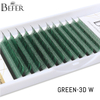 BEFER Green W Shaped Bloom 3D Automatic Flowering Premade Fans Eyelashes