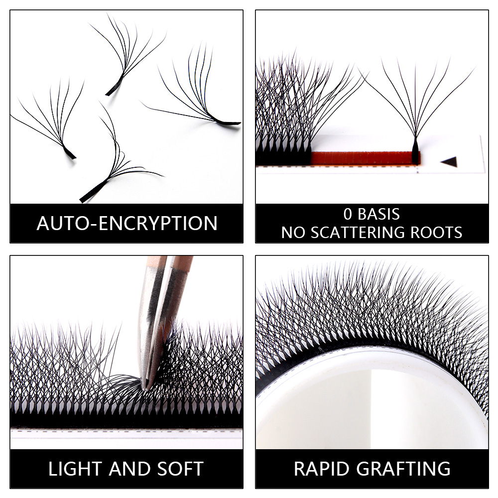 BEFER 7D W Shaped Premade Fans Eyelashes Extensions