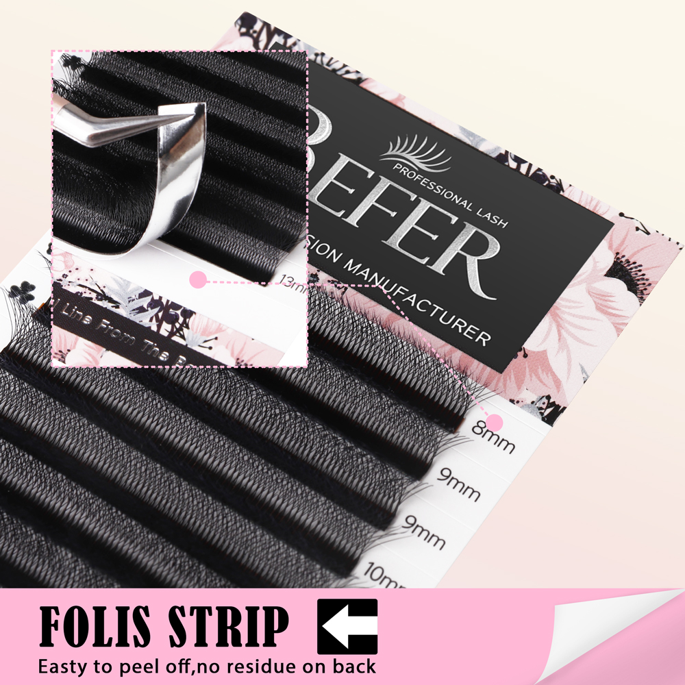 BEFER 6D W Shaped Premade Fans Eyelashes Extensions