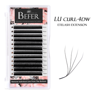 BEFER LU 4D W Shaped Premade Fans Eyelashes Extensions