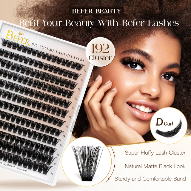 100D Eyelash Clusters Fluffy Volume Individual Lash Clusters