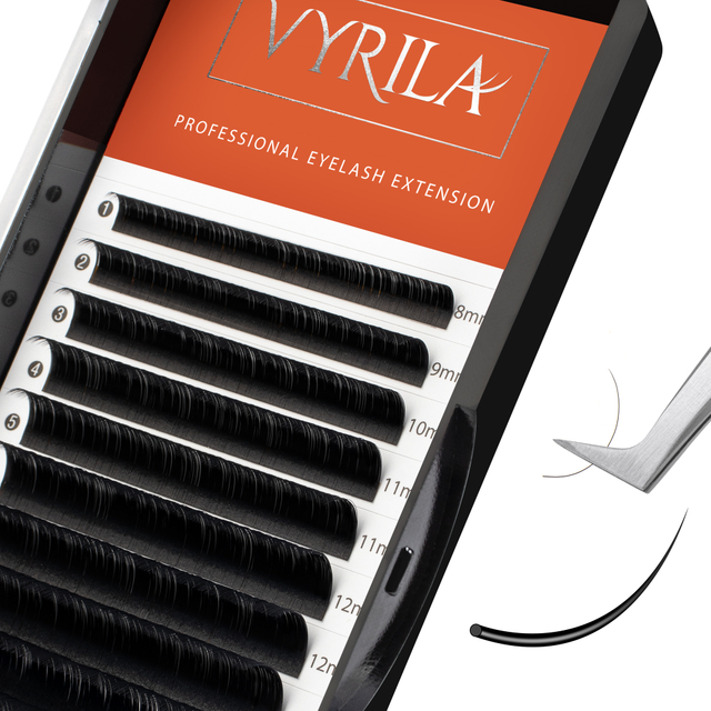 Mattsvarta individuella fransar Volume Lash Extensions