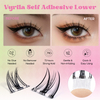 VYRILA Self Adhesive Bottom Lash Clusters No Glue Needed DIY Eyelash Extensions Portable Pre Glued Bottom Lashes ZE93